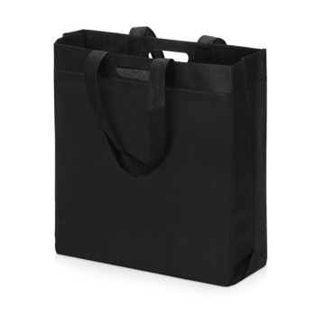 Сумка для покупок из спанбонда Ambit, 380*120*400 с ручкой 550/30 мм, черный