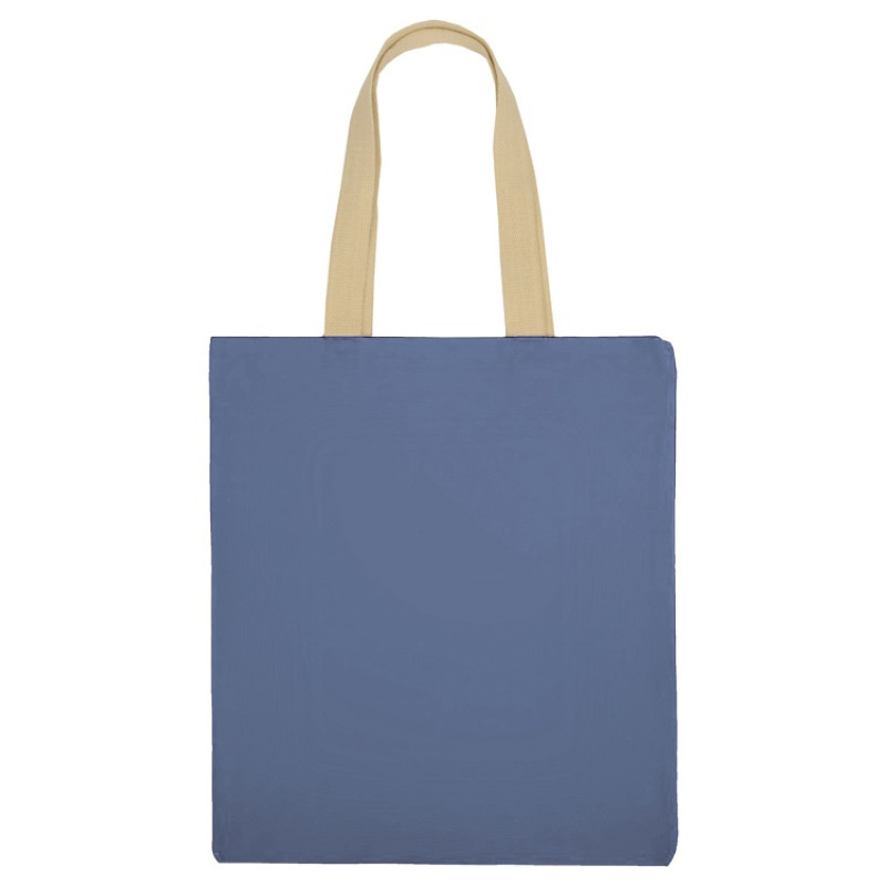 Сумка для шопинга Steady из хлопка с парусиновыми ручками, 260 г/м2, голубой