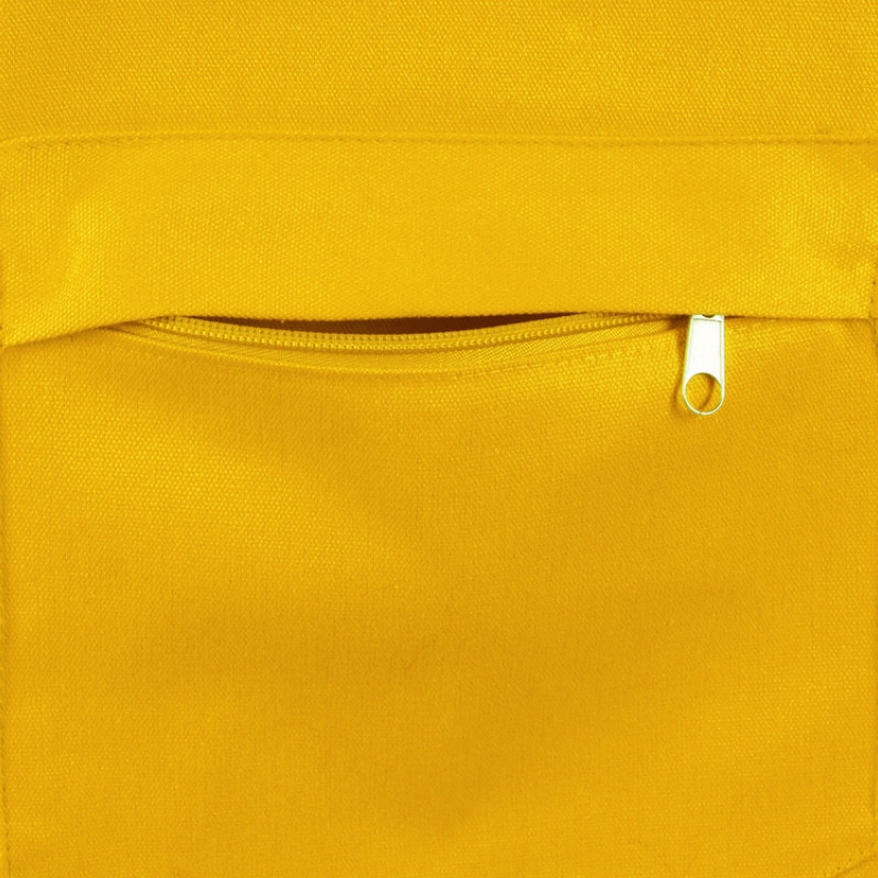 Сумка на молнии Zipper из хлопка 280 г c карманом на молнии спереди, желтый