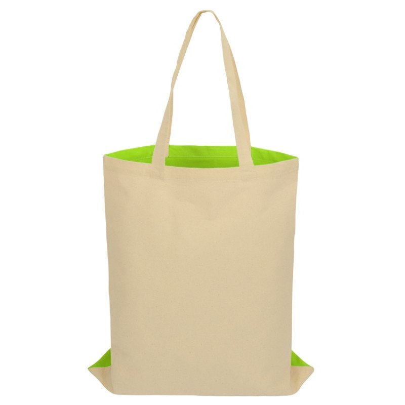 Сумка для шопинга Twin двухцветная из хлопка, 180 г/м2, зеленое яблоко/натуральный Сумка для шопинга Twin двухцветная из хлопка, 180 г/м2, зеленое яблоко/натуральный