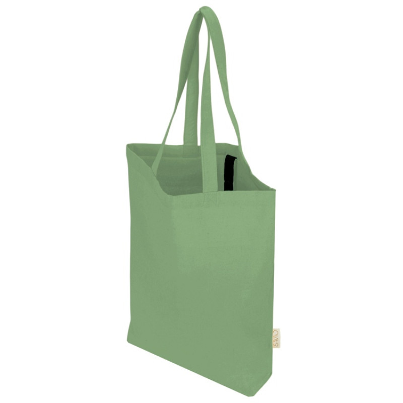 Сумка Fixy из переработанного хлопка с фиксирующей эластичной лентой, зеленое яблоко