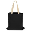 Сумка для шопинга Steady из хлопка с парусиновыми ручками, 260 г/м2, черный