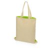 Сумка для шопинга Twin двухцветная из хлопка, 180 г/м2, зеленое яблоко/натуральный Сумка для шопинга Twin двухцветная из хлопка, 180 г/м2, зеленое яблоко/натуральный