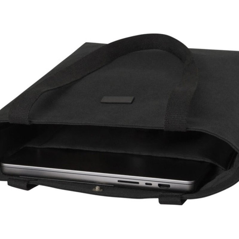 Универсальная эко-сумка Joey из холста, объемом 14 л, сплошной черный