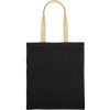 Сумка для шопинга Twin двухцветная из хлопка, 180 г/м2, черный/натуальный