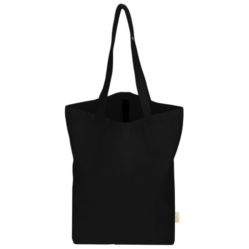 Сумка Fixy из переработанного хлопка с фиксирующей эластичной лентой, черный