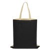 Сумка для шопинга Twin двухцветная из хлопка, 180 г/м2, черный/натуальный