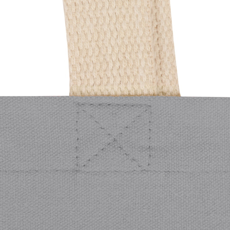 Сумка для шопинга Steady из хлопка с парусиновыми ручками, 260 г/м2, серый