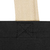 Сумка для шопинга Steady из хлопка с парусиновыми ручками, 260 г/м2, черный