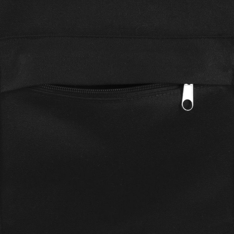 Сумка на молнии Zipper из хлопка 280 г c карманом на молнии спереди, черный Сумка на молнии Zipper из хлопка 280 г c карманом на молнии спереди, черный