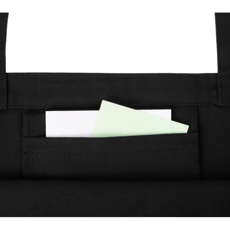 Сумка с широким дном и боками, черный