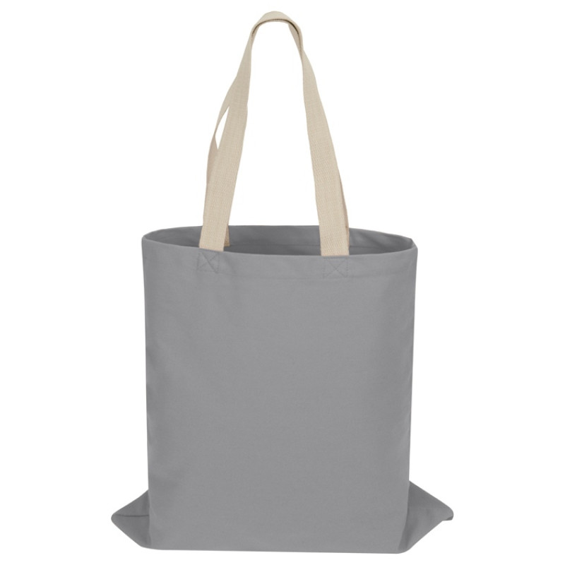 Сумка для шопинга Steady из хлопка с парусиновыми ручками, 260 г/м2, серый