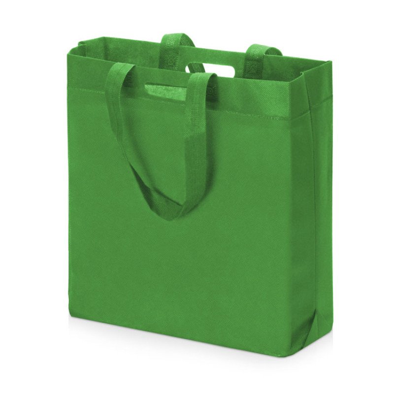 Сумка для покупок из спанбонда Ambit, 380*120*400 с ручкой 550/30 мм, зеленое яблоко