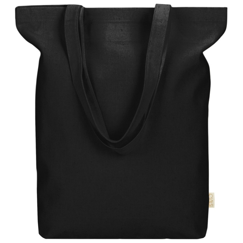 Сумка Fixy из переработанного хлопка с фиксирующей эластичной лентой, черный