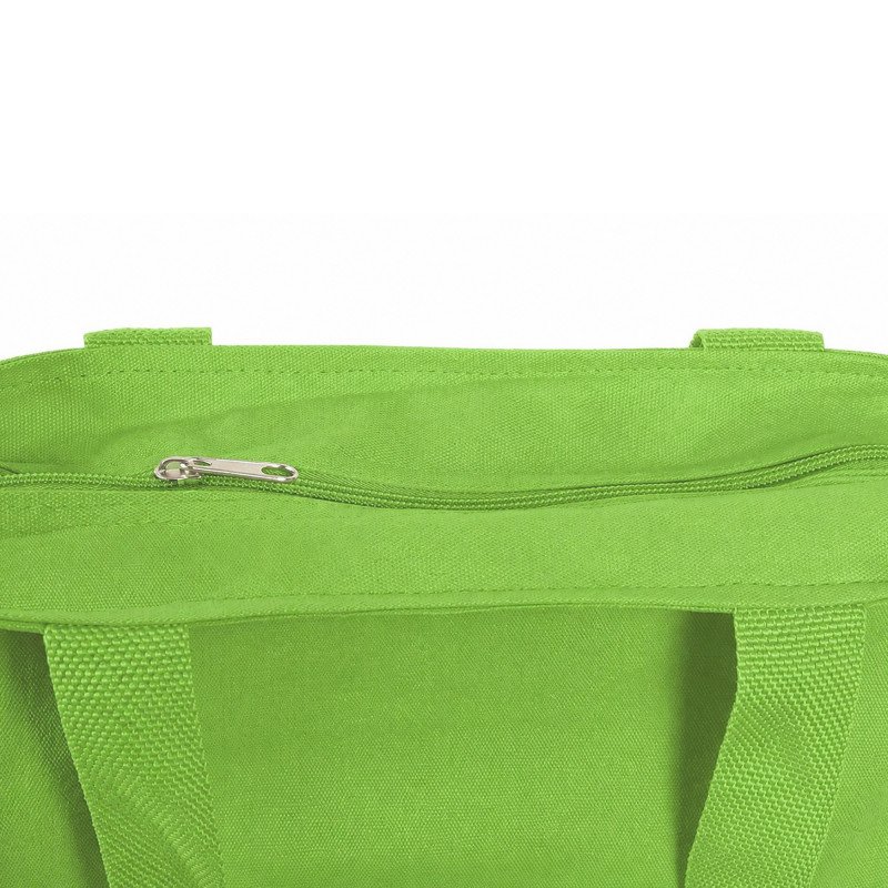 Сумка на молнии Zipper из хлопка 280 г c карманом на молнии спереди, зеленое яблоко Сумка на молнии Zipper из хлопка 280 г c карманом на молнии спереди, зеленое яблоко