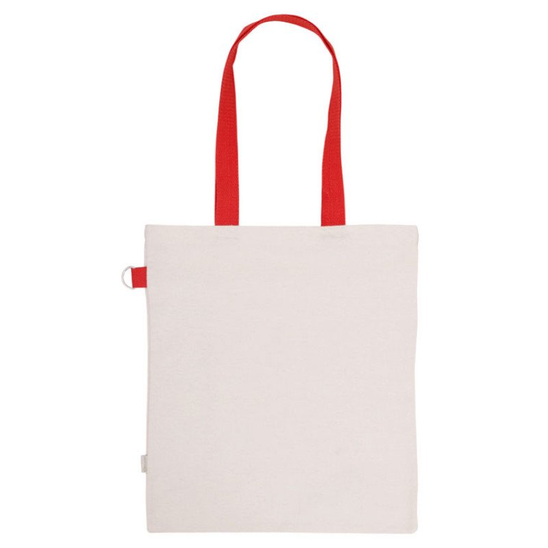 Сумка для покупокTopiс из переработанных материалов с наружным цветным карманом, красный