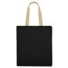 Сумка для шопинга Steady из хлопка с парусиновыми ручками, 260 г/м2, черный
