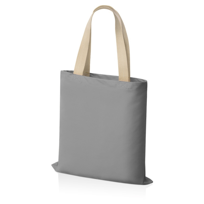 Сумка для шопинга Steady из хлопка с парусиновыми ручками, 260 г/м2, серый