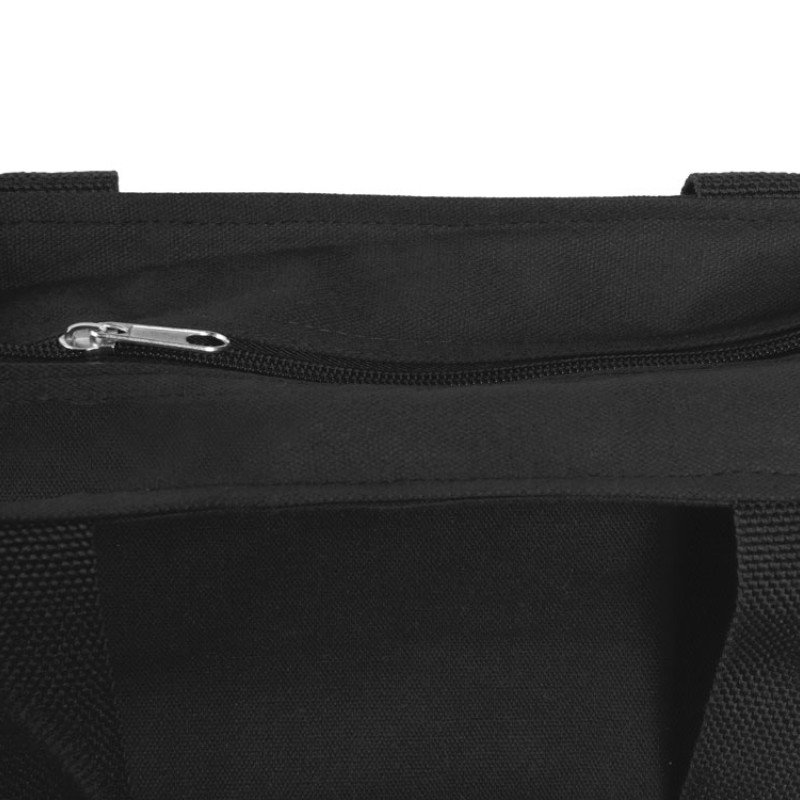 Сумка на молнии Zipper из хлопка 280 г c карманом на молнии спереди, черный Сумка на молнии Zipper из хлопка 280 г c карманом на молнии спереди, черный