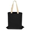 Сумка для шопинга Steady из хлопка с парусиновыми ручками, 260 г/м2, черный
