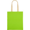 Сумка для шопинга Twin двухцветная из хлопка, 180 г/м2, зеленое яблоко/натуральный