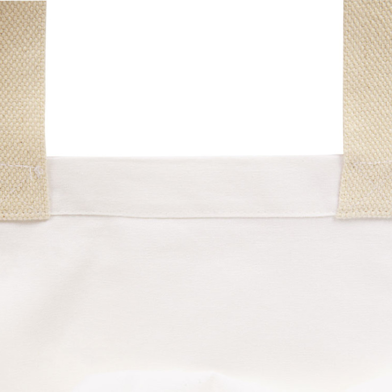 Сумка Donny из хлопка с донной складкой и парусиновыми ручками, белый