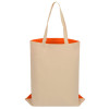 Сумка для шопинга Twin двухцветная из хлопка, 180 г/м2, оранжевый/натуральный