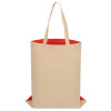 Сумка для шопинга Twin двухцветная из хлопка, 180 г/м2, красный/натуральный