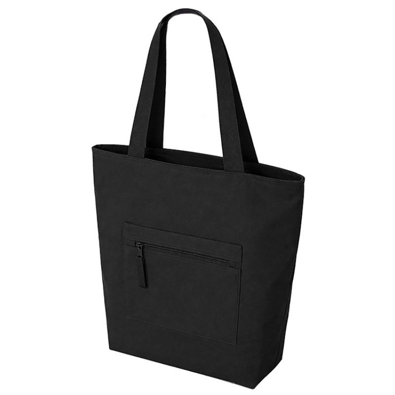 Сумка на молнии Zipper Neo из хлопка 280 г c карманом на молнии спереди, черный Сумка на молнии Zipper Neo из хлопка 280 г c карманом на молнии спереди, черный