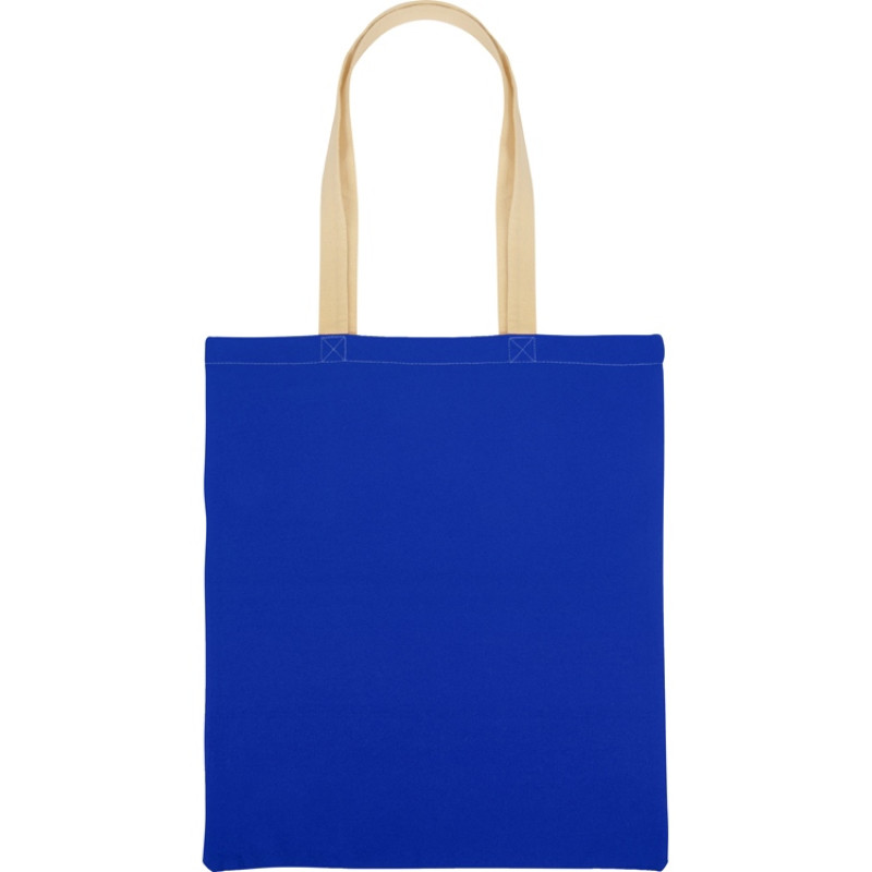 Сумка для шопинга Twin двухцветная из хлопка, 180 г/м2, синий/натуральный (P)