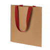 Сумка-шоппер Papyrus из моющейся крафт-бумаги, натруальный/красный