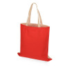 Сумка для шопинга Twin двухцветная из хлопка, 180 г/м2, красный/натуральный