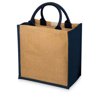Сумка подарочная "Hindy", натуральный/темно-синий