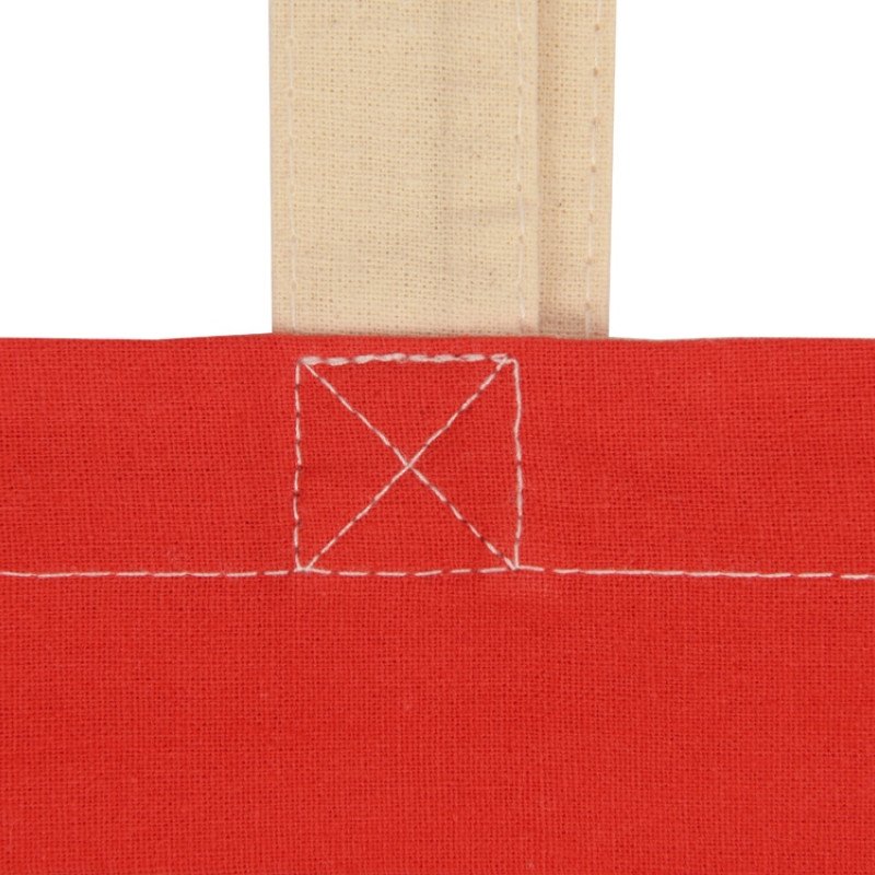 Сумка для шопинга Twin двухцветная из хлопка, 180 г/м2, красный/натуральный Сумка для шопинга Twin двухцветная из хлопка, 180 г/м2, красный/натуральный