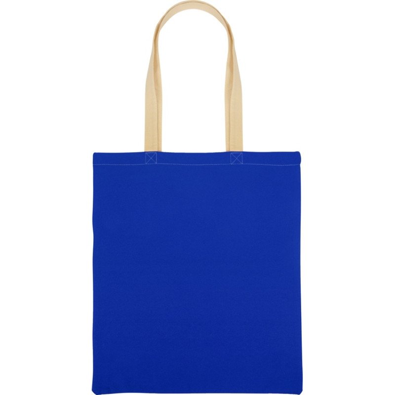 Сумка для шопинга Twin двухцветная из хлопка, 180 г/м2, синий/натуральный