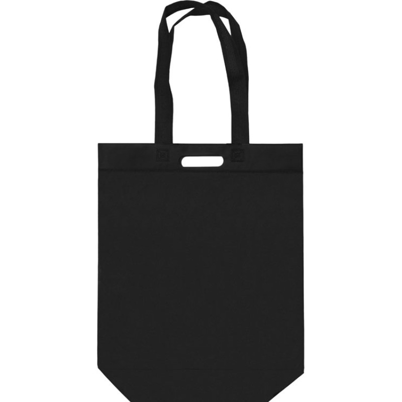 Сумка для покупок из спанбонда Ambit, 380*120*400 с ручкой 550/30 мм, черный