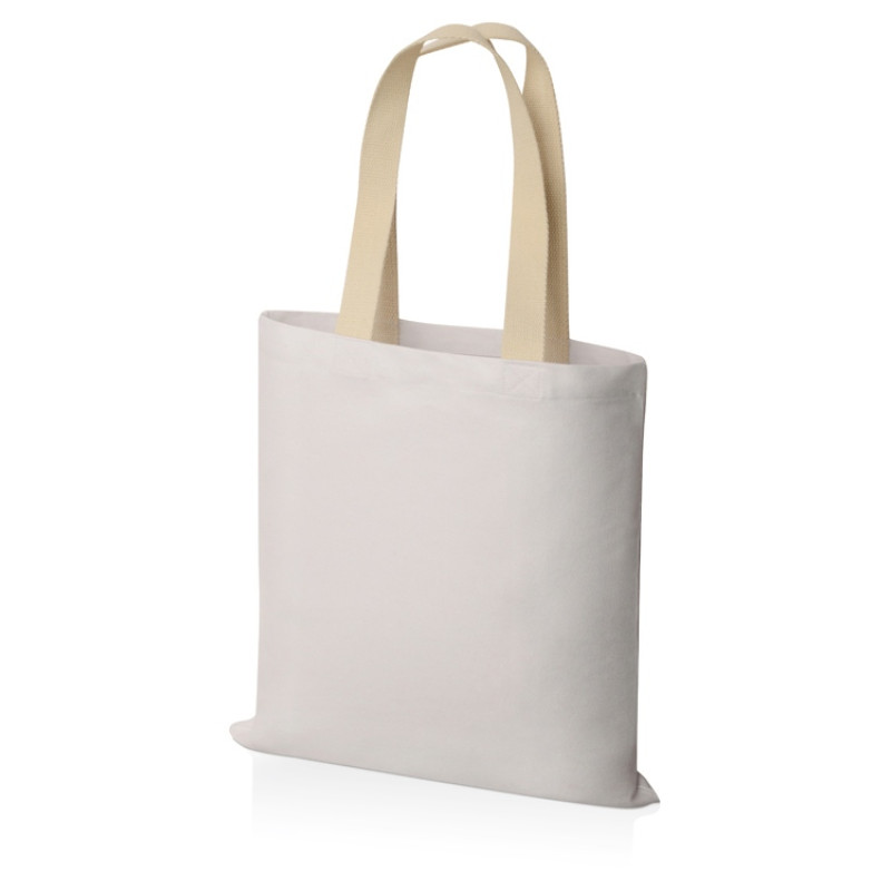 Сумка для шопинга Steady из хлопка с парусиновыми ручками, 260 г/м2, белый