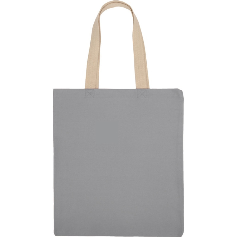 Сумка для шопинга Steady из хлопка с парусиновыми ручками, 260 г/м2, серый