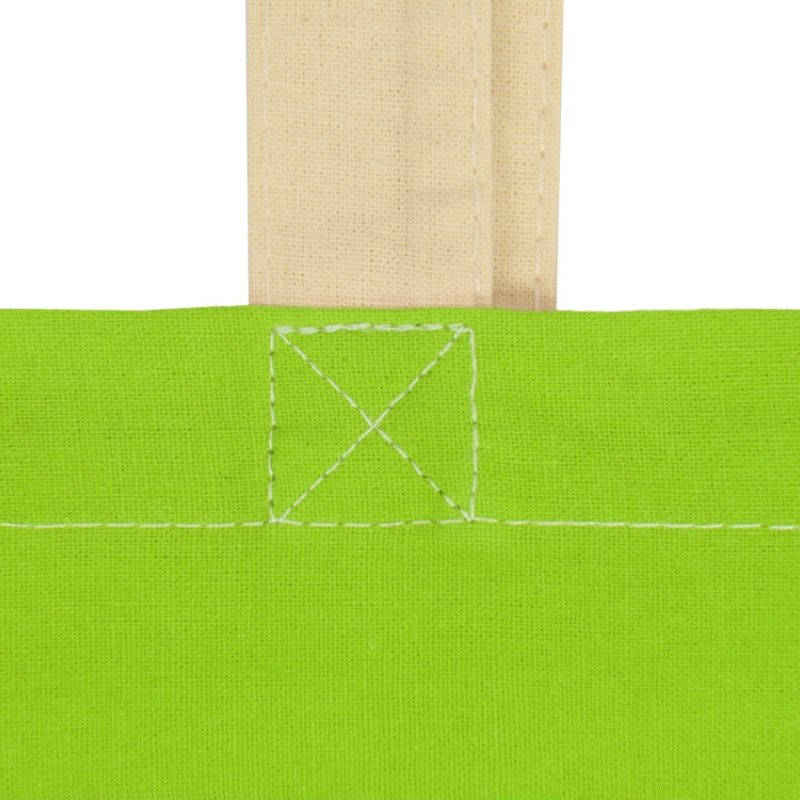 Сумка для шопинга Twin двухцветная из хлопка, 180 г/м2, зеленое яблоко/натуральный Сумка для шопинга Twin двухцветная из хлопка, 180 г/м2, зеленое яблоко/натуральный