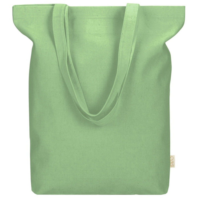 Сумка Fixy из переработанного хлопка с фиксирующей эластичной лентой, зеленое яблоко