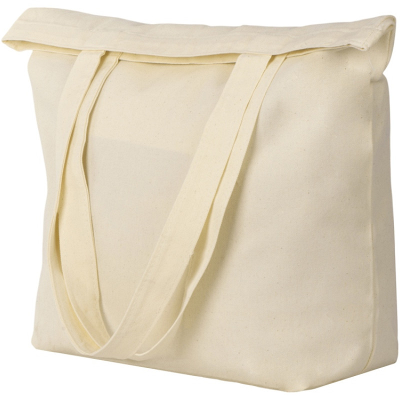 Сумка с широким дном и боками, натуральный