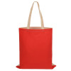 Сумка для шопинга Twin двухцветная из хлопка, 180 г/м2, красный/натуральный