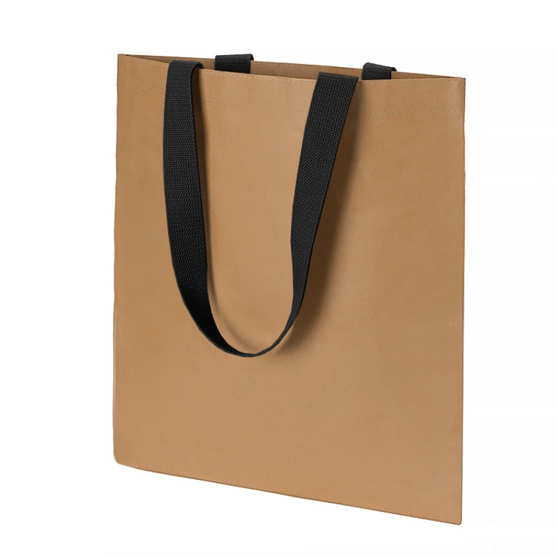 Сумка-шопер Papyrus из моющейся крафт-бумаги, натуральный/черный (Р) Сумка-шопер Papyrus из моющейся крафт-бумаги, натуральный/черный (Р)