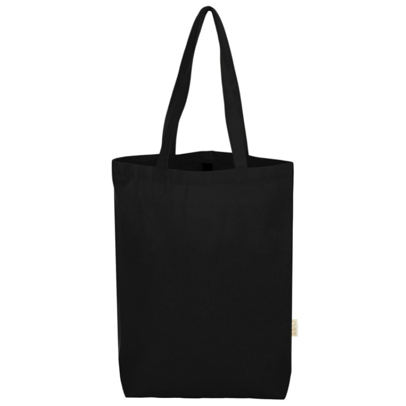 Сумка Fixy из переработанного хлопка с фиксирующей эластичной лентой, черный