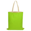 Сумка для шопинга Twin двухцветная из хлопка, 180 г/м2, зеленое яблоко/натуральный