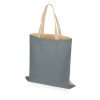 Сумка для шопинга Twin двухцветная из хлопка, 180 г/м2, серый/натуральный