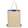 Сумка для шопинга Twin двухцветная из хлопка, 180 г/м2, синий/натуральный
