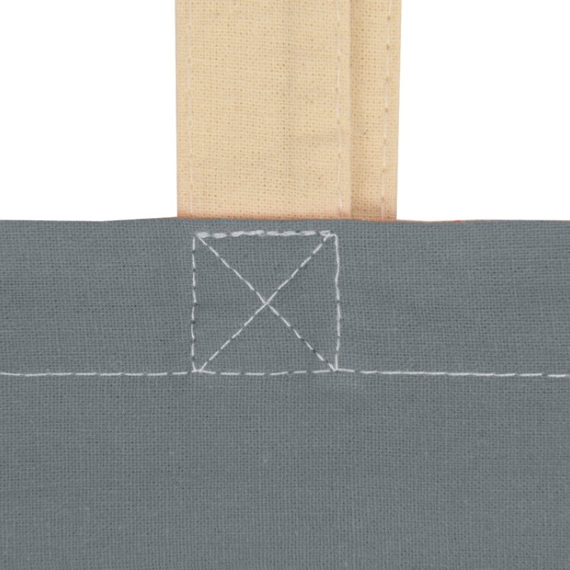 Сумка для шопинга Twin двухцветная из хлопка, 180 г/м2, серый/натуральный