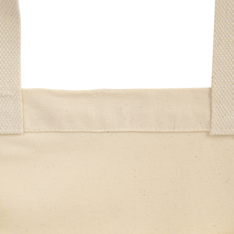 Сумка Donny из хлопка с донной складкой и парусиновыми ручками, натуральный (Р)