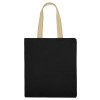 Сумка для шопинга Steady из хлопка с парусиновыми ручками, 260 г/м2, черный